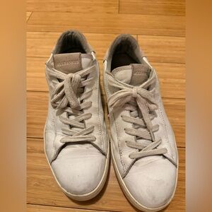 All Saints women's Off-White Leather Sneakers